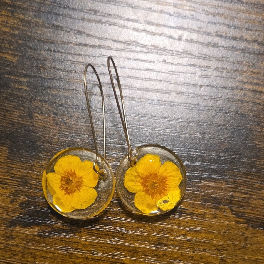 Handmade Flower Resin Earrings